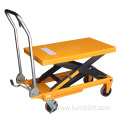 Hand-push foot-operated hydraulic lift platform truck